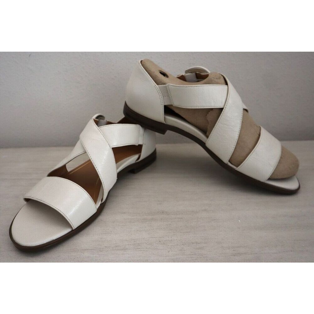 Vionic Women's Sz 9.5W Cream/Ivory Leather Pacifica Strappy Sandals $130
